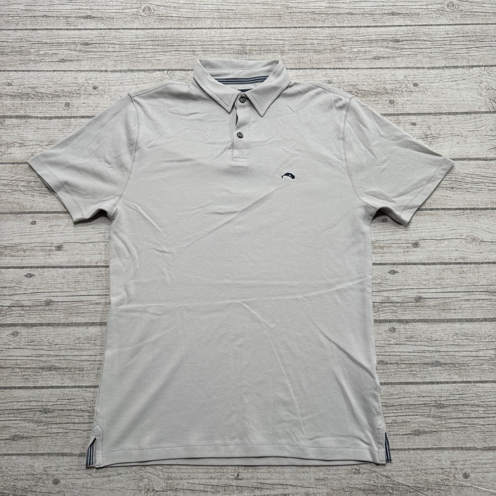 Nantucket Whaler Polo Shirt Men's Small Gray Classic Pique Short Sleeve Athletic